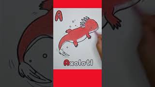 How to Color an Axolotl Red 🖍️ | Easy Coloring for Kids