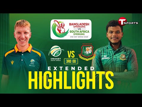 Extended Highlights | Bangladesh Emerging vs South Africa Emerging 2025 | 3rd OD | T Sports