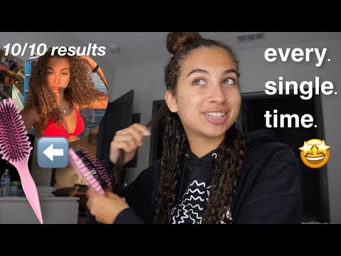 How I Get DEFINED Curls Consistently Using the Bounce Curl Brush | Updated Curly Hair Routine 🎀