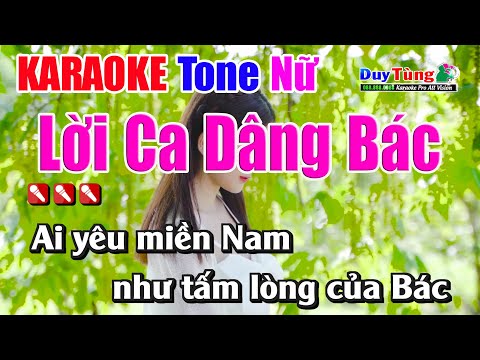 Lời Ca Dâng Bác || Karaoke – Tone Nữ || Nhạc Sống Duy Tùng