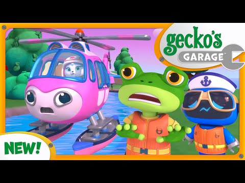 Helicopter River Ride | Gecko's Garage | Brand New Episode | Trucks For Children | Cartoons for Kids