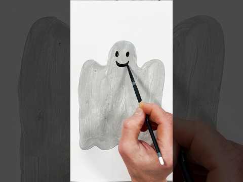 Baby Ghost Acrylic Painting for Kids #shortsvideo #painting #art #shorts