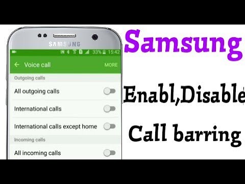 Samsung All Phone And J2 - How To Enable & Disable Call Barring