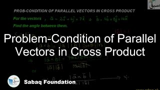 Problem-Condition of Parallel Vectors in Cross Product