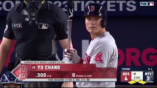 張育成 Yu Chang 0923 紅襪出戰洋基 先發二壘手  第四打席面對右投Lou Trivino 打席逐球回顧