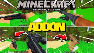 NOVO ADDON/MOD DE ARMAS REALISTAS PARA MINECRAFT PE 1.21! (MINECRAFT BEDROCK)