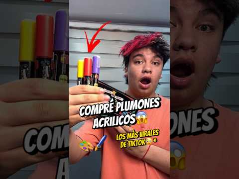 COMPRÉ LOS PLUMONES MÁS VIRALES DE TIKTOK😱 PLUMONES ACRILICOS*😳 @soyandreyhenao #shortsviral