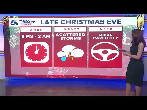 Isolated thunderstorms Christmas eve east of I-35 | KENS 5 Weather Impact Forecast