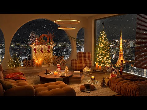 Smooth Piano Jazz | Tokyo Heavy Snowfall In A Cozy Apartment | For Study And Relaxation