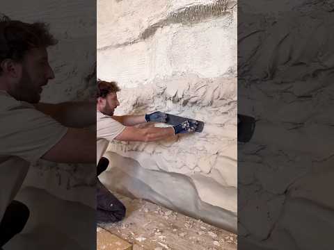 Decoración imitación de roca #inimitez #stonez #interiordesign #construction #art #satisfying