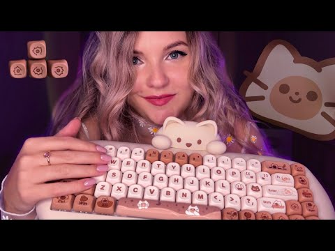 АСМР С МИЛЕЙШЕЙ КЛАВИАТУРОЙ YUNZII C68 (Распаковка) 🐾 ASMR with the Cutest Keyboard YUNZII C68