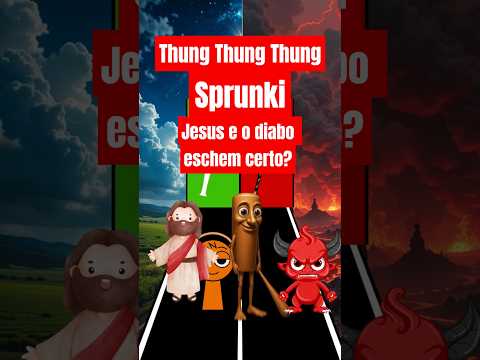 Thung Thung Thung Sahur, Sprunki, Jesus e o diabo escolhem certo? #jesus #sprunki