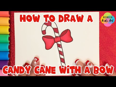 Learn to Draw a Festive Candy Cane with a Bow