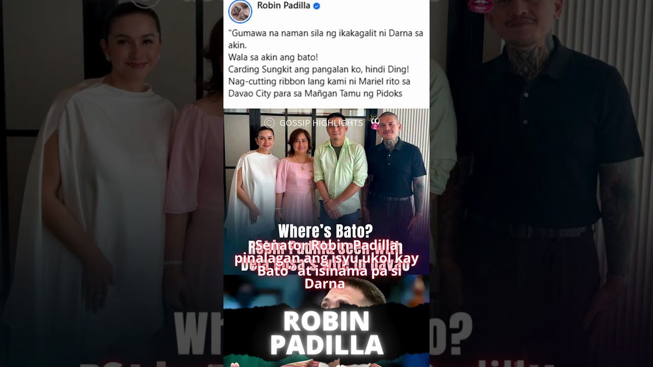 Senator Robin Padilla pinalagan ang isyu ukol kay “Bato” at isinama pa si Darna