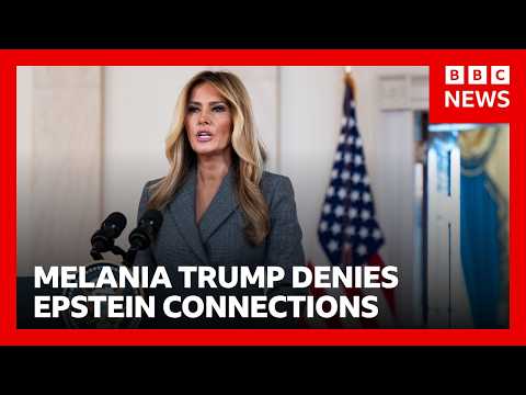 YouTube video thumbnail: Melania Trump Says Rumours Linking her to Epstein 'Need to Stop' 