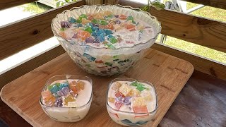 POSTRE FRIO PIÑA COLADA Y GELATINA MOSAICO