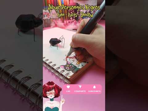 ๐ค Dibujo personajes Negros #shadow #luna #patolucas #sonic #sailormoon #sketch #dibujo #drawing
