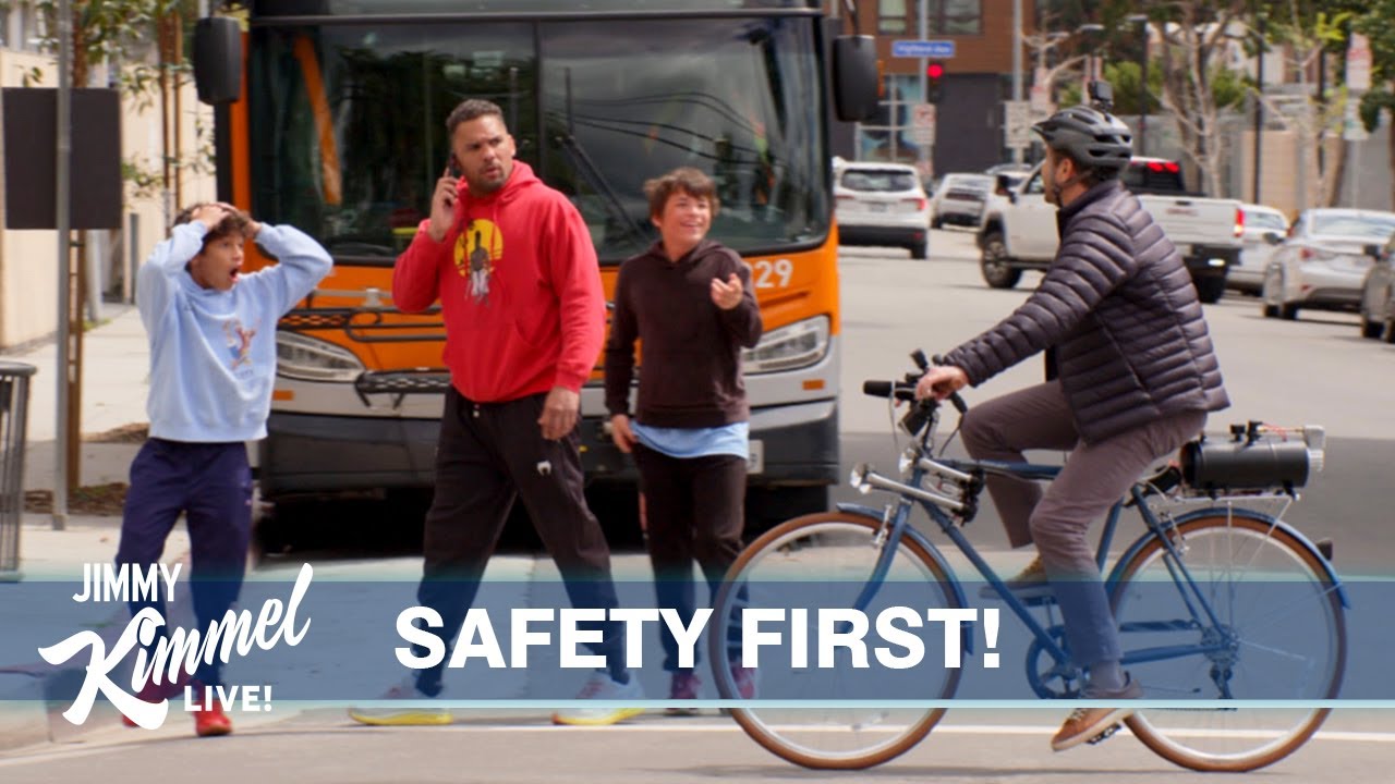 Mark Rober Saves Pedestrians Crossing the Street on Their Phones