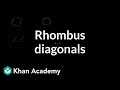 Understanding Rhombus Diagonals