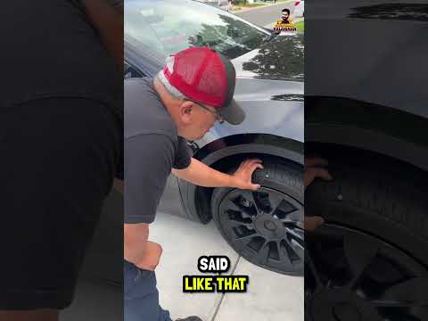 My Tesla got screwed ‼️ Gave me a Rs.40,000 bill ❌ #tesla #modely #flattire