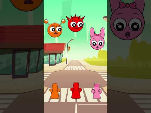 This song did something weird to OREN, PINKI & RED! ๐๐ต #animation #sprunki #funny
