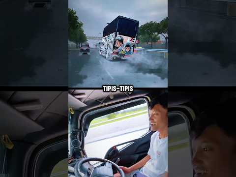 Bussid VS Real Life goyang tipis-tipis wahyu abadi #sharcut_tm #trukoleng #bussid