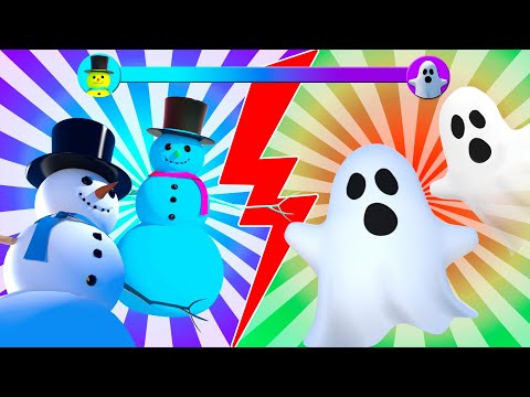 Snowmen vs Ghosts | Cartoon for Kids | Dolly and Friends - Thailand