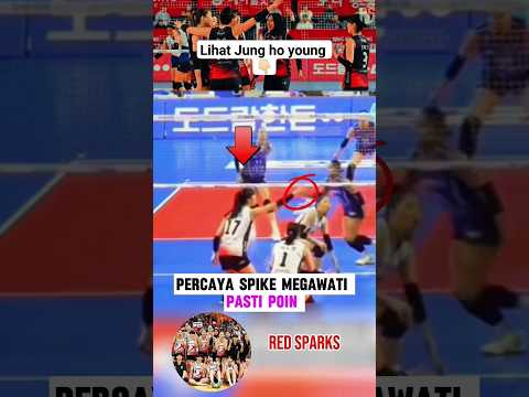 amazing🔥 spike keras Megawati💥 #volleyball #bolavoli #spikevolly