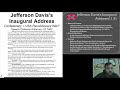 Jefferson Davis's Inaugural Address Analysis