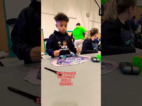 11.70 Seconds! Albuquerque Cubefest 2024 - 3x3 R1, S1 #cube #new #fun #fyp #fast #games #kids #race