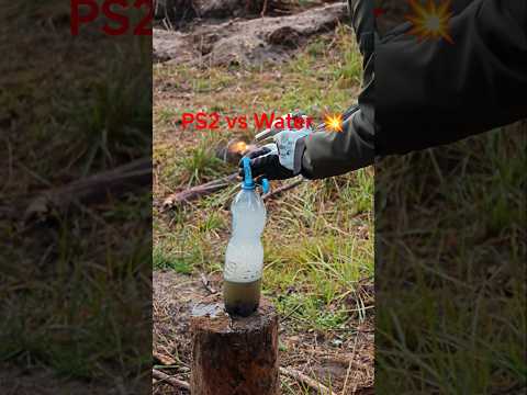 PS2 vs Bottle #polenböller #experiment #explosion