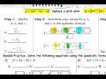 Solving Quadratics and the Quadratic Formula