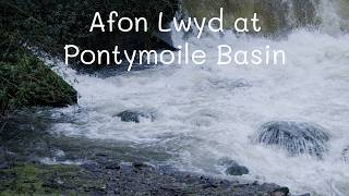 Afon Lwyd under the Monmouthshire and Breacon Canal at Pontymoile Basin
