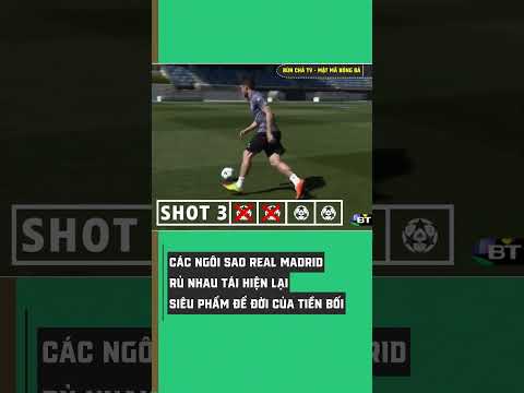 Các ngôi sao Real Madrid rủ nhau tái hiện lại siêu phẩm để đời của tiền bối #bunchatv #bongda