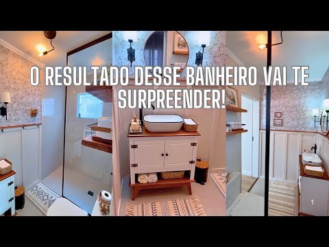COMO FICOU LINDO O RESULTADO FINAL DA DECORAÇÃO DO BANHEIRO UM ANTES E DEPOIS INCRÍVEL!
