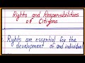 Citizenship Responsibilities and Rights