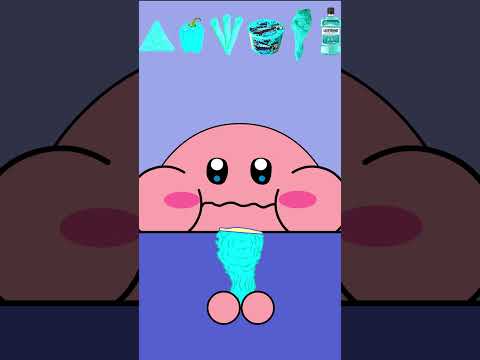 Kirby Animation - Spicy Blue Food ASMR MUKBANG #kirby #shorts