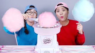 Makanan Penutup Pelangi Permen Kapas Mukbang DONA