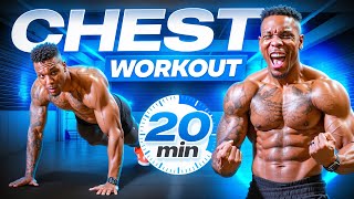 20 MINUTE HIIT CARDIO CHEST WORKOUT(NO EQUIPMENT)