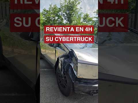 Ha estrellado su Tesla Cybertruck en menos de 4 horas. Después de esperar 5 años por ella 😅 #tesla