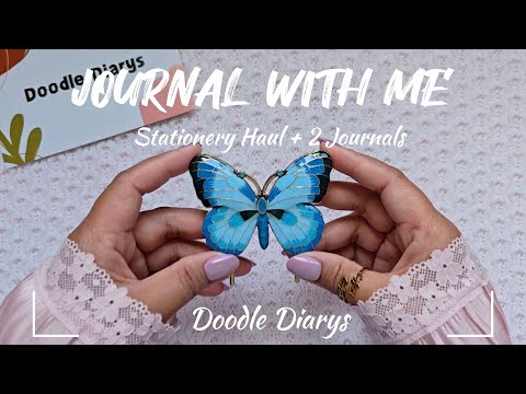 ASMR Journaling | 2 Journals + Stationery Haul ft @doodlediarys