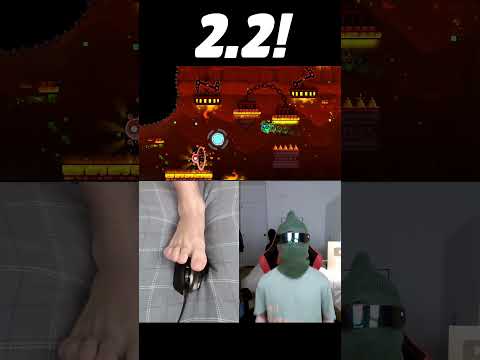 PLAYING DASH with the FOOT!? - GEOMETRY DASH 2.2!! #shorts
