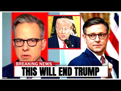 Trump GOES CRAZY As CNN’s Jake Tapper Grills Mike Johnson about him ON LIVE TV!