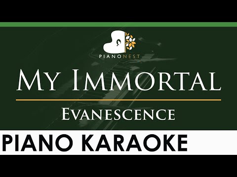 Evanescence – My Immortal – LOWER Key (Piano Karaoke Instrumental)