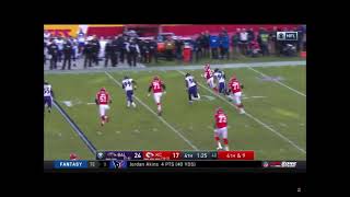 Insane throw by patrick mahomes as usual