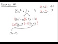 Factoring Quadratic Trinomials Concepts