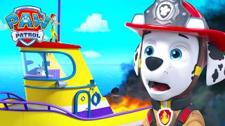 ¡Barco en llamas! 🔥🚤 ¡Solo Marshall puede detenerlo! | PAW Patrol | Episodio Español | Compilación