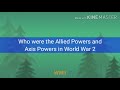Axis Powers and World War II