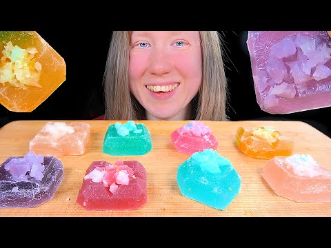 ASMR CRYSTAL GEM CANDY MUKBANG EATING SOUNDS (Whispering)