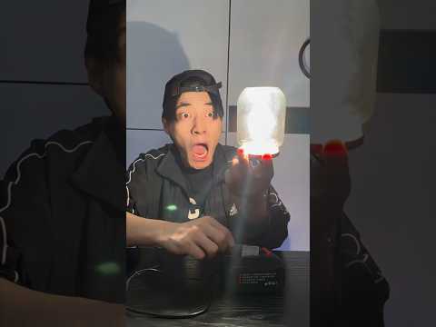 The pencil lead and a glass jar actually turned into a light bulb!💡#coolgadgets  #diy